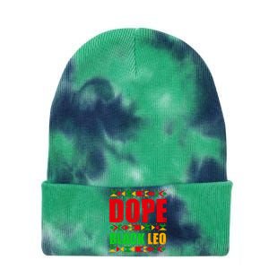 Dope Black Leo Black History Month Melanin African Tie Dye 12in Knit Beanie