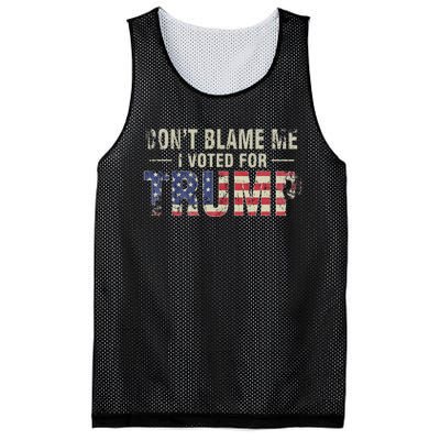 DonT Blame Me I Voted For Trump Vintage Usa Flag Patriots Mesh Reversible Basketball Jersey Tank