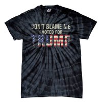 DonT Blame Me I Voted For Trump Vintage Usa Flag Patriots Tie-Dye T-Shirt