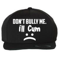 Don't Bully Me I'll Cum Funny Wool Snapback Cap