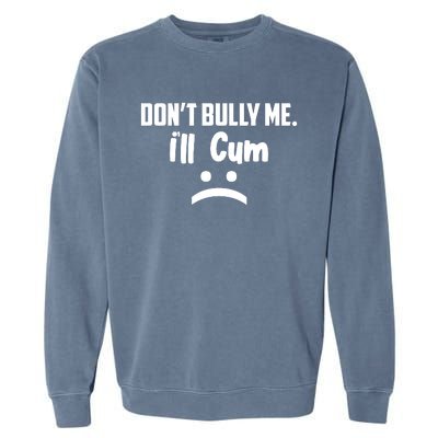 Don't Bully Me I'll Cum Funny Garment-Dyed Sweatshirt