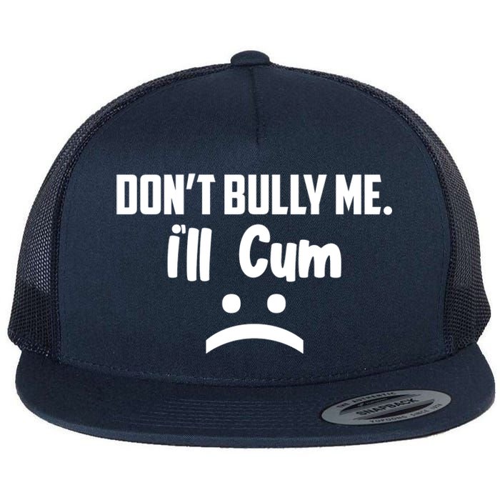 Don't Bully Me I'll Cum Funny Flat Bill Trucker Hat