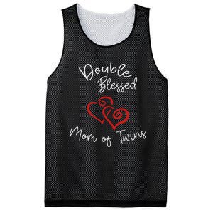 Double Blessed Mom Of Twins Perfect Mother's Day Mesh Reversible Basketball Jersey Tank