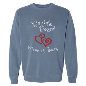 Double Blessed Mom Of Twins Perfect Mother's Day Garment-Dyed Sweatshirt