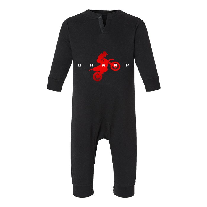 Dirt Bike Motocross Dirt Bike Motocross Infant Fleece One Piece