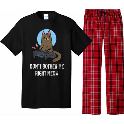 Don't Bother Me Right Meow  Funny Video Gamer & Cat Lover Pajama Set