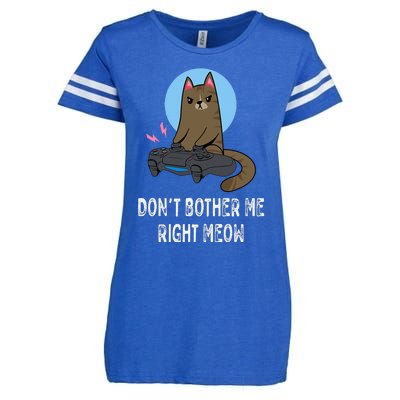 Don't Bother Me Right Meow  Funny Video Gamer & Cat Lover Enza Ladies Jersey Football T-Shirt