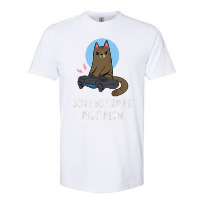 Don't Bother Me Right Meow  Funny Video Gamer & Cat Lover Softstyle® CVC T-Shirt