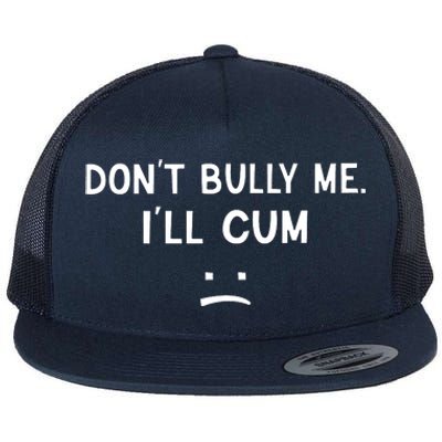 Don’t Bully Me I’ll Cum Sad Face Funny Flat Bill Trucker Hat