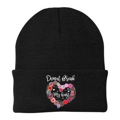 Donut Break My Heart Valentine's Day And For Donuts Great Gift Beanie