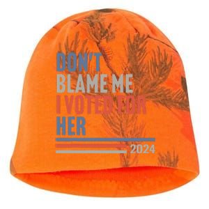 DonT Blame Me I Voted For Her Kati - Camo Knit Beanie