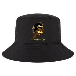 Dope Black Melanin Mom Messy Bun Life Great Gift Cool Comfort Performance Bucket Hat