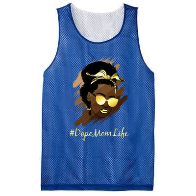 Dope Black Melanin Mom Messy Bun Life Great Gift Mesh Reversible Basketball Jersey Tank