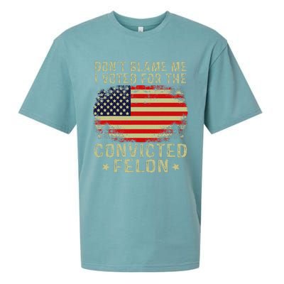 DonT Blame Me I Voted For The Convicted Felon Sueded Cloud Jersey T-Shirt