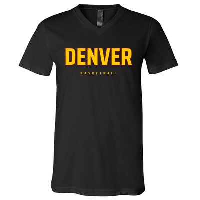 Denver Basketball Mile City High Colorado Practice Jersey V-Neck T-Shirt