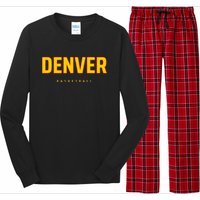 Denver Basketball Mile City High Colorado Practice Jersey Long Sleeve Pajama Set