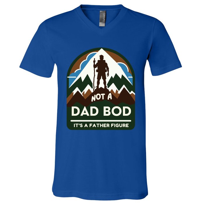 Dad Bod Mountain Father Figure Dad Bod Father Figure Cute Gift V-Neck T-Shirt