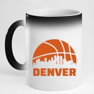 Denver Basketball Mile High 5280 11oz Black Color Changing Mug