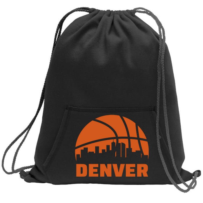 Denver Basketball Mile High 5280 Sweatshirt Cinch Pack Bag