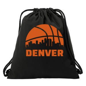 Denver Basketball Mile High 5280 Drawstring Bag