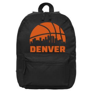 Denver Basketball Mile High 5280 16 in Basic Backpack