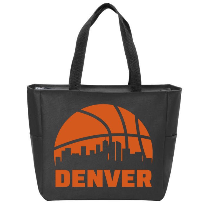 Denver Basketball Mile High 5280 Zip Tote Bag