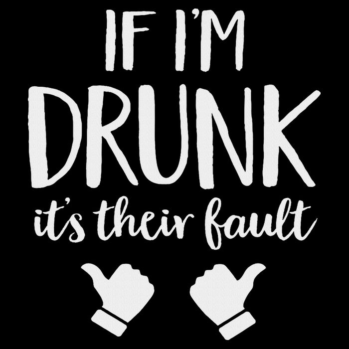 Drunk Blame Matching Couples Stuff If I'm Drunk It's Their Fault  Kids T-Shirt