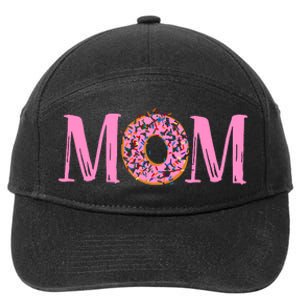 Donut Birthday Mom Family Donut Birthday 7-Panel Snapback Hat