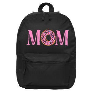 Donut Birthday Mom Family Donut Birthday 16 in Basic Backpack