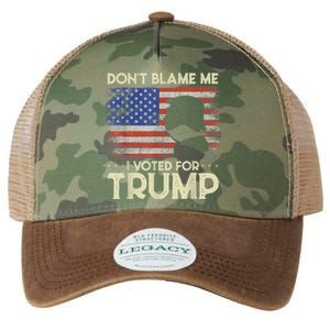 Don't Blame Me I Voted For Trump 4th Of July Retro USA Flag Legacy Tie Dye Trucker Hat