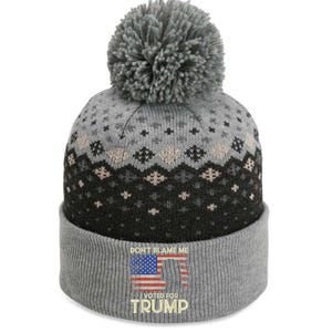 Don't Blame Me I Voted For Trump 4th Of July Retro USA Flag The Baniff Cuffed Pom Beanie