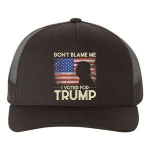 Don't Blame Me I Voted For Trump 4th Of July Retro USA Flag Yupoong Adult 5-Panel Trucker Hat