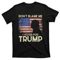 Don't Blame Me I Voted For Trump 4th Of July Retro USA Flag T-Shirt