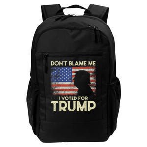 Don't Blame Me I Voted For Trump 4th Of July Retro USA Flag Daily Commute Backpack