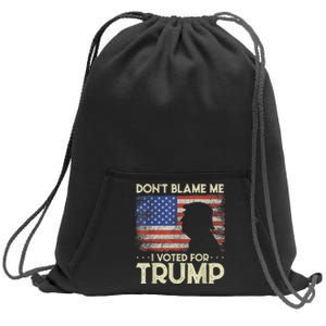 Don't Blame Me I Voted For Trump 4th Of July Retro USA Flag Sweatshirt Cinch Pack Bag