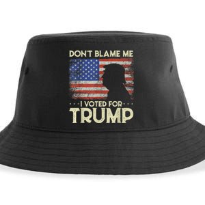 Don't Blame Me I Voted For Trump 4th Of July Retro USA Flag Sustainable Bucket Hat