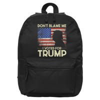 Don't Blame Me I Voted For Trump 4th Of July Retro USA Flag 16 in Basic Backpack