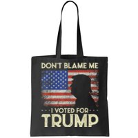 Don't Blame Me I Voted For Trump 4th Of July Retro USA Flag Tote Bag