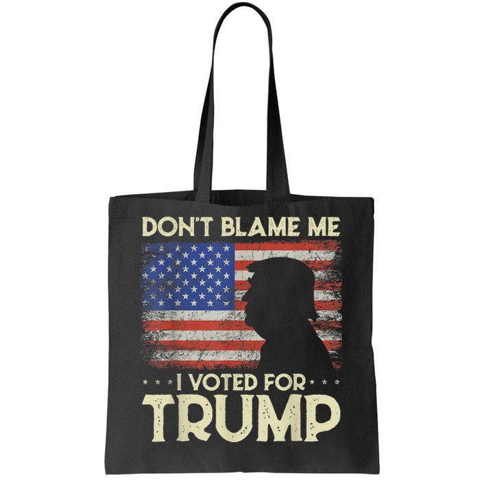 Don't Blame Me I Voted For Trump 4th Of July Retro USA Flag Tote Bag