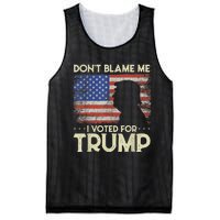 Don't Blame Me I Voted For Trump 4th Of July Retro USA Flag Mesh Reversible Basketball Jersey Tank