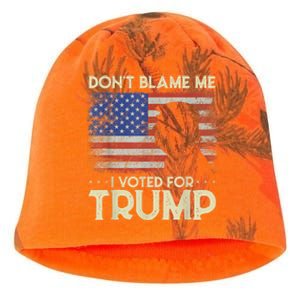 Don't Blame Me I Voted For Trump 4th Of July Retro USA Flag Kati - Camo Knit Beanie