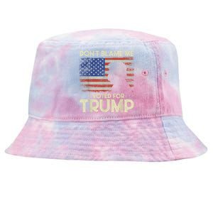 Don't Blame Me I Voted For Trump 4th Of July Retro USA Flag Tie-Dyed Bucket Hat