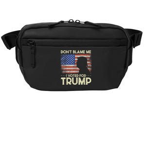 Don't Blame Me I Voted For Trump 4th Of July Retro USA Flag Crossbody Pack