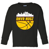 Denver Basketball Mile High 5280 Nugz Toddler Long Sleeve Shirt