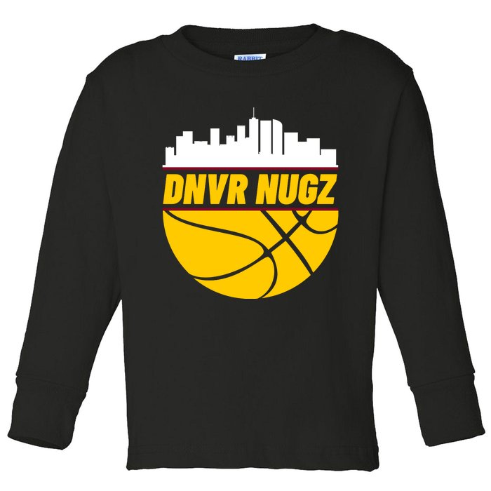 Denver Basketball Mile High 5280 Nugz Toddler Long Sleeve Shirt