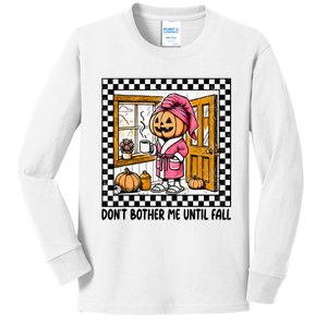 DonT Bother Me Until Fall Halloween Boo Pumpkin Patch Ghost Kids Long Sleeve Shirt