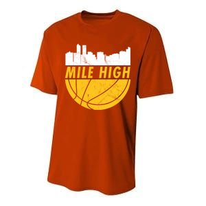 Denver Basketball Mile High 5280 Performance Sprint T-Shirt