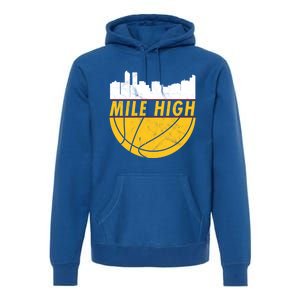 Denver Basketball Mile High 5280 Premium Hoodie