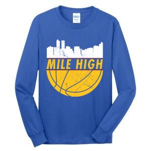 Denver Basketball Mile High 5280 Tall Long Sleeve T-Shirt