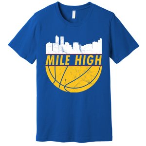 Denver Basketball Mile High 5280 Premium T-Shirt